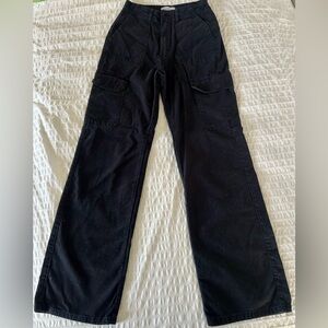 Zara Black Women Cargo Utility Trousers